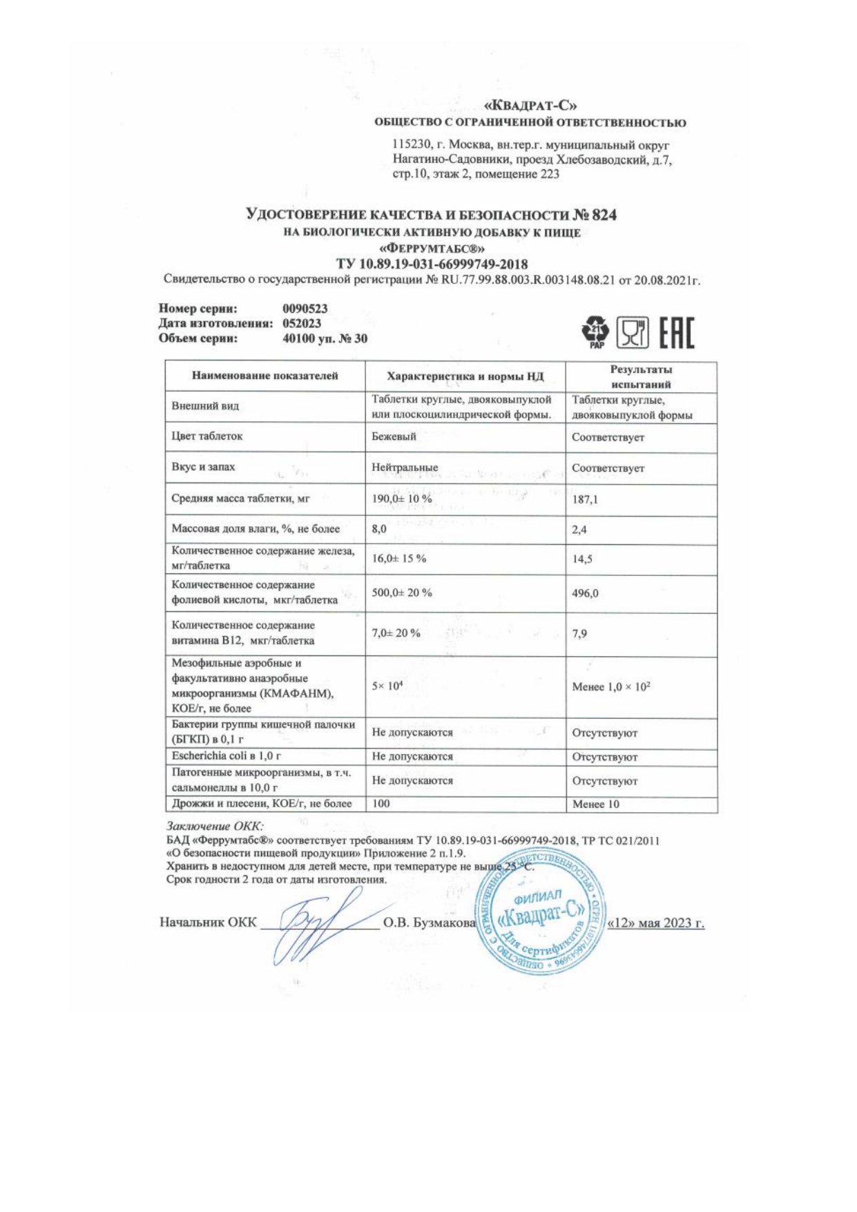 Паспорт №052023